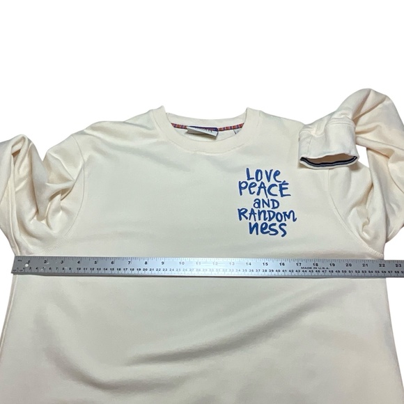 SCOTCH & SODA 1O0% Organic Cotton Butter Yellow Graphic Sweatshirt Large - Picture 6 of 9